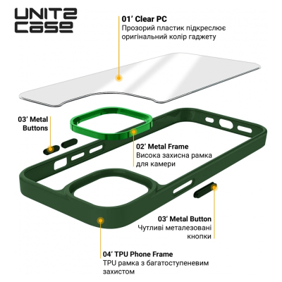 Чохол до мобільного телефона Armorstandart UNIT2 Apple iPhone 14 Pro Green (ARM69947)