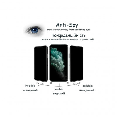 Скло захисне Drobak Anty Spy Apple iPhone 15 Plus (Black) (292936)