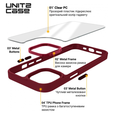 Чохол до мобільного телефона Armorstandart UNIT2 Apple iPhone 14 Pro Marsala (ARM69950)