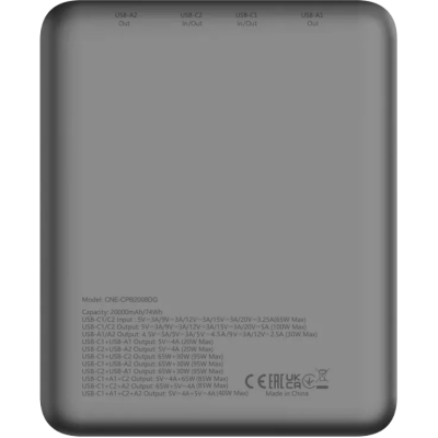 Батарея універсальна Canyon PB-2008 20000mAh PD/100W Q.C/3.0 (CNE-CPB2008DG)