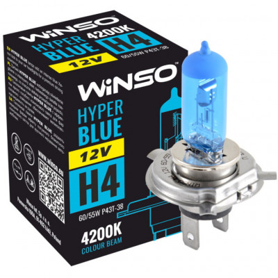 Автолампа Winso H4 HYPER BLUE 4200K 60/55W (712440)