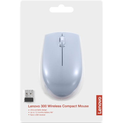 Мишка Lenovo 300 Wireless Frost Blue (GY51L15679)