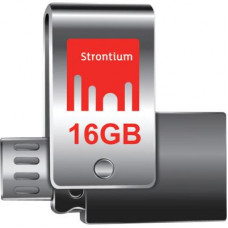USB флеш накопичувач Strontium Flash 16GB Nitro Plus Silver OTG USB 3.0 (SR16GSLOTG1Z)