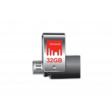 USB флеш накопичувач Strontium Flash 32GB Nitro Plus Silver OTG USB 3.0 (SR32GSLOTG1Z)