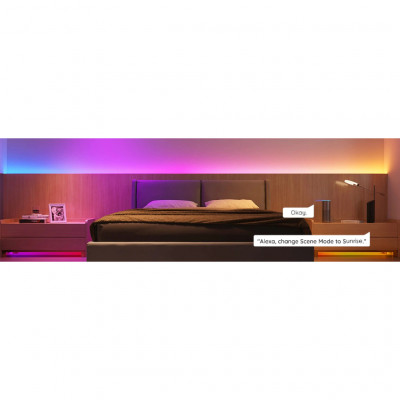 Світлодіодна стрічка Govee RGBIC Basic Wi-Fi + Bluetooth LED Strip Light With Protective Coating 5м Білий (H619A3D1)