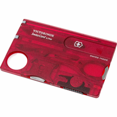 Ніж Victorinox SwissCard Lite Transparent Red (0.7300.T)