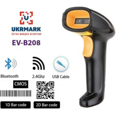 Сканер штрих-коду UKRMARK EV-B208 2D, Bluetooth, USB (UEVB208)
