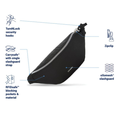 Сумка-бананка Pacsafe Stylesafe Sling Pack темно-синій (20635606)