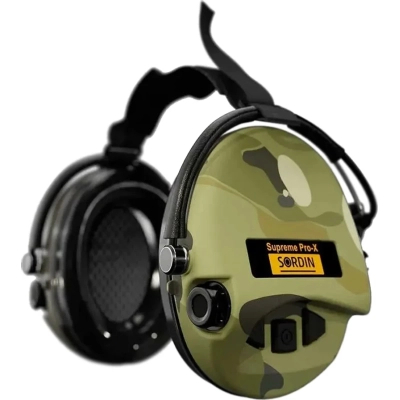 Навушники для стрільби Sordin Supreme Pro-X з заднім тримачем 4 режими Camo (76302-X-06-S)