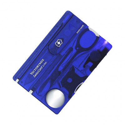 Ніж Victorinox SwissCard Lite Transparent Blue (0.7322.T2)