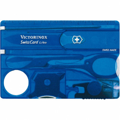 Ніж Victorinox SwissCard Lite Transparent Blue (0.7322.T2)