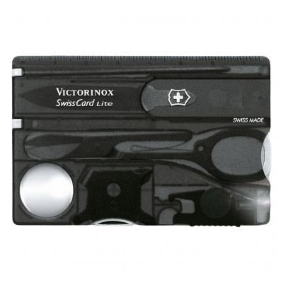 Ніж Victorinox SwissCard Lite Transparent Black (0.7333.T3)