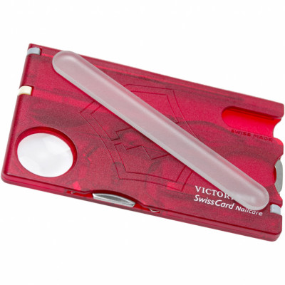 Ніж Victorinox SwissCard NailCare Transparent Red (0.7240.T)