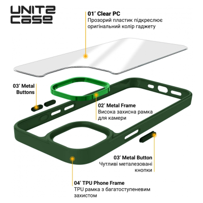 Чохол до мобільного телефона Armorstandart UNIT2 Apple iPhone 15 Plus Green (ARM69975)