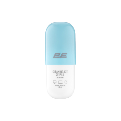 Спрей для очищення 2E PILL 140ml for office equipment +Microfibre 20 cm, white-blue (2E-SK140BL)