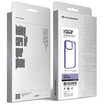 Чохол до мобільного телефона Armorstandart UNIT2 Apple iPhone 15 Pro Lavander (ARM69984)
