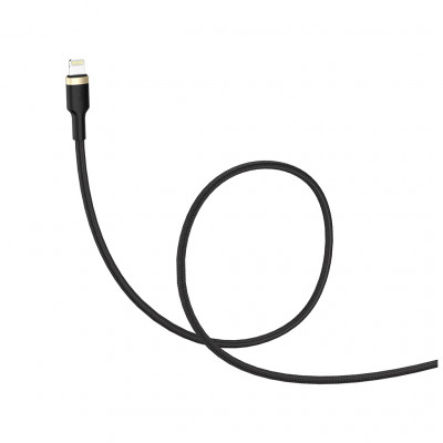 Дата кабель USB 2.0 AM to Lightning 1.0m spiral black ColorWay (CW-CBUL051-BK)