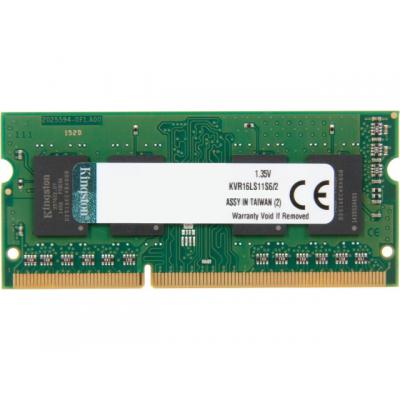 Модуль пам'яті для ноутбука SoDIMM DDR3L 2GB 1600 MHz Kingston (KVR16LS11S6/2)