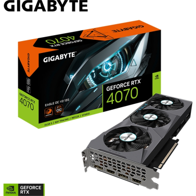 Відеокарта GIGABYTE GeForce RTX4070 12Gb EAGLE OC V2 (GV-N4070EAGLE OCV2-12GD)