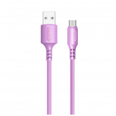 Дата кабель USB 2.0 AM to Micro 5P 1.0m soft silicone violet ColorWay (CW-CBUM044-PU)