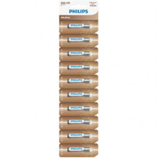 Батарейка Philips AАА Entry Alkaline, лужна, стрічка 10 шт (LR03AL10S/10)