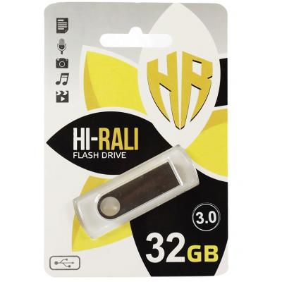 USB флеш накопичувач Hi-Rali 32GB Shuttle Series Silver USB 3.0 (HI-32GB3SHSL)