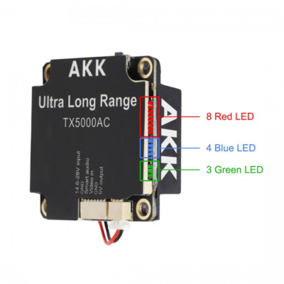 Відеопередавач (VTX) AKK AKK Ultra Long Range 5W 4.9G-6G 96CH (TX5000AC)