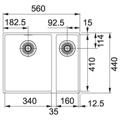 Мийка кухонна Franke Sirius SID 160 (125.0395.609)