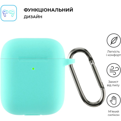 Чохол для навушників Armorstandart Ultrathin Silicone Case With Hook для Apple AirPods 2 Mint Green (ARM59686)