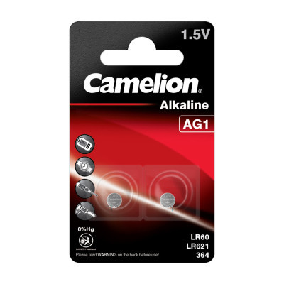 Батарейка AG1 / LR60 Alkaline * 2 Camelion (AG1-BP2)