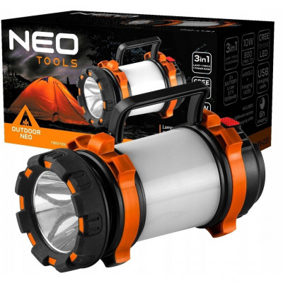 Ліхтар Neo Tools 800 люмен 3в1, power bank, лампа, 10Вт, 1200 мАг (99-031)