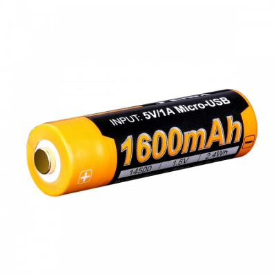 Акумулятор Fenix 14500 micro usb зарядка (ARB-L14-1600U)