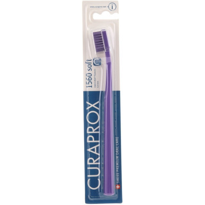 Зубна щітка Curaprox CS 1560 Soft М'яка D 0.15 мм Фіолетова з фіолетовою щетиною (CS 1560-12)