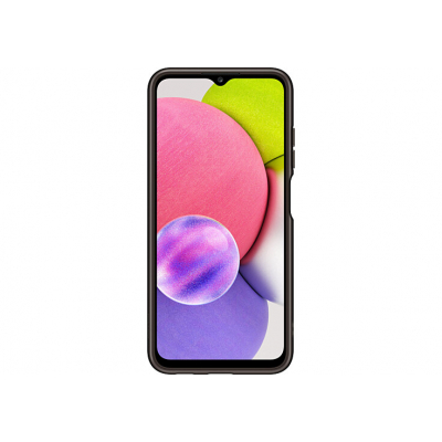 Чохол до мобільного телефона Samsung Soft Clear Cover Galaxy A03s (A037) Black (EF-QA037TBEGRU)