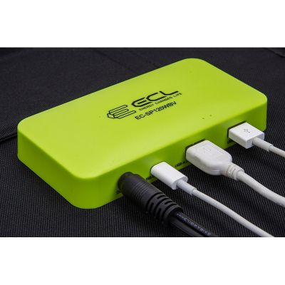 Портативна сонячна панель ECL 120W регулятор USB-C 2xUSB 1xQC 3.0 1550x555x5мм 3.9кг (EC-SP120WBV)