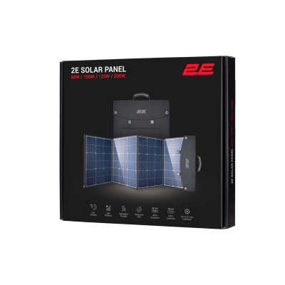 Портативна сонячна панель 2E 100W USB-С PD45W, USB-A 24W (2E-EC-200)