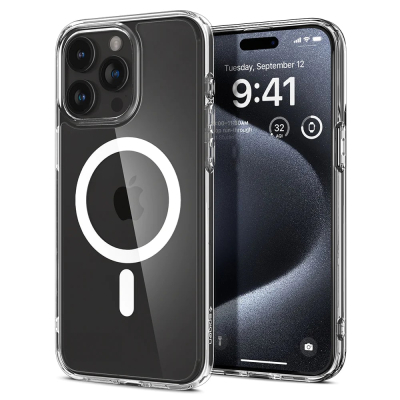 Чохол до мобільного телефона Spigen Apple iPhone 15 Pro Ultra Hybrid MagFit, White (ACS06715)