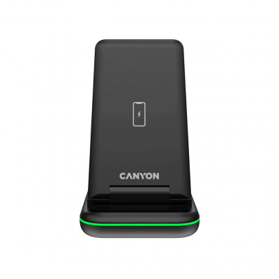 Зарядний пристрій Canyon WS- 304 Foldable 3in1 Wireless charger (CNS-WCS304B)