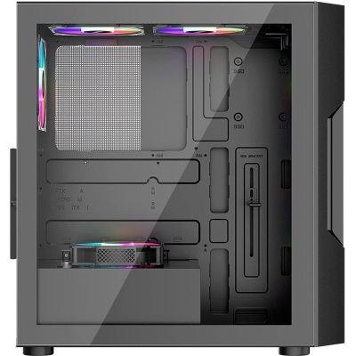 Корпус 1stPlayer T7-P-4F2(AP)