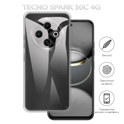 Чохол до мобільного телефона BeCover Tecno Spark 30C 4G Transparancy (712756)