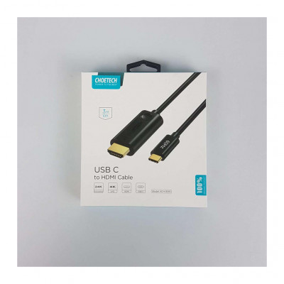 Кабель мультимедійний USB-C to HDMI 3.0m USB 3.1 Thunderbolt 3 Choetech (XCH-0030)