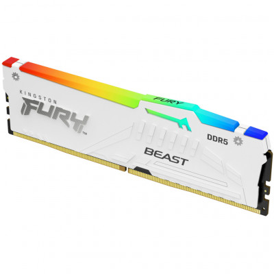 Модуль пам'яті для комп'ютера DDR5 16GB 6000 MHz Beast RGB EXPO White Kingston Fury (ex.HyperX) (KF560C36BWEA-16)