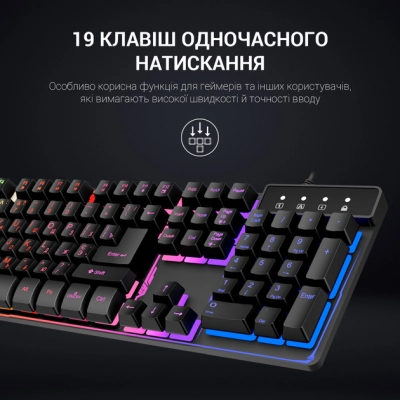 Клавіатура GamePro GK576 Nitro+ USB Black (GK576)