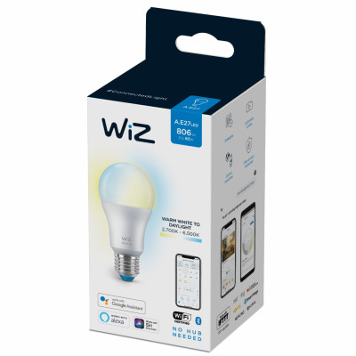 Розумна лампочка WiZ E27 8W(60W 806Lm) A60 2700-6500K Wi-Fi (929002383502)