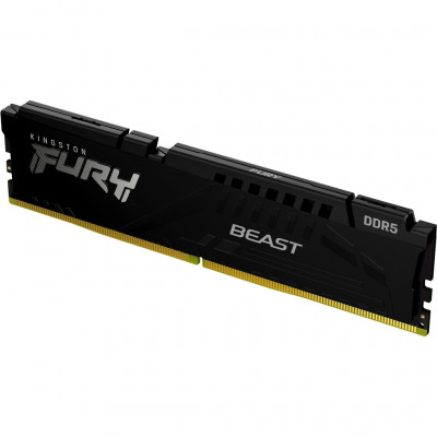 Модуль пам'яті для комп'ютера DDR5 32GB 6000 MHz Beast Black Kingston Fury (ex.HyperX) (KF560C40BB-32)