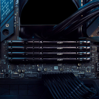 Модуль пам'яті для комп'ютера DDR5 64GB (2x32GB) 5200 MHz Beast Black Kingston Fury (ex.HyperX) (KF552C36BBEK2-64)