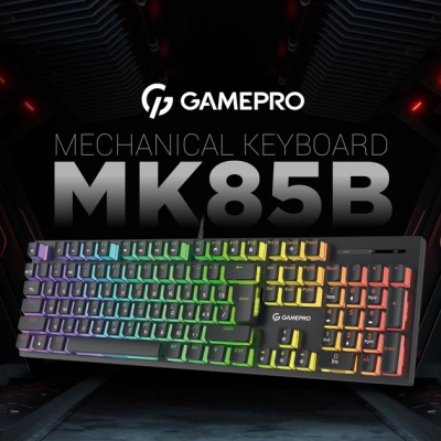 Клавіатура GamePro MK85B Blue Switch RGB USB Black (MK85B)