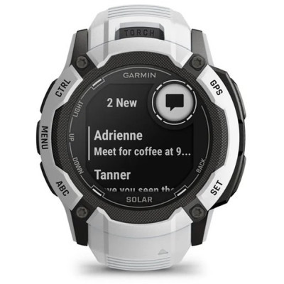 Смарт-годинник Garmin Instinct 2X Solar, Whitestone, GPS (010-02805-04)