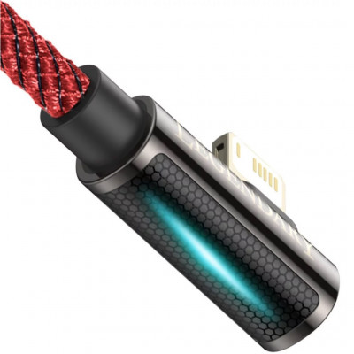 Дата кабель USB 2.0 AM to Lightning 2.0m CACS 2.4A 90 Legend Series Elbow Red Baseus (CACS000109)