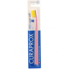 Зубна щітка Curaprox CS 3960 Super Soft Суперм'яка D 0.12 мм Нюдова з жовтою щетиною (CS 3960-12)
